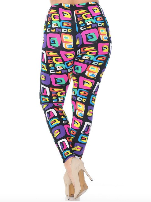 Colorful Blocks Buttery Soft Brushed Leggings