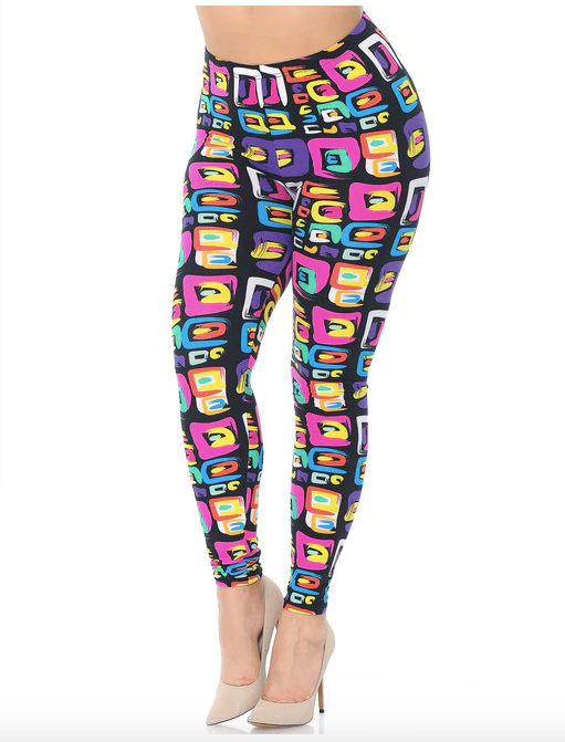 Colorful Blocks Buttery Soft Brushed Leggings