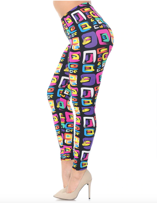 Colorful Blocks Buttery Soft Brushed Leggings