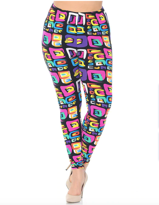 Colorful Blocks Buttery Soft Brushed Leggings