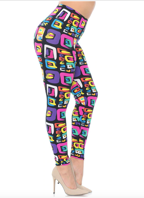 Colorful Blocks Buttery Soft Brushed Leggings