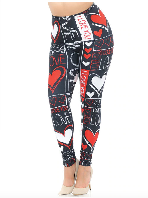 Heart and Love Milk Silk Leggings