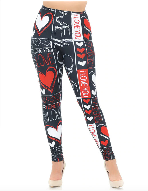 Heart and Love Milk Silk Leggings