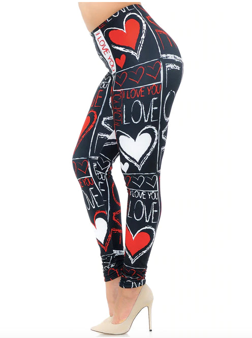 Heart and Love Milk Silk Leggings