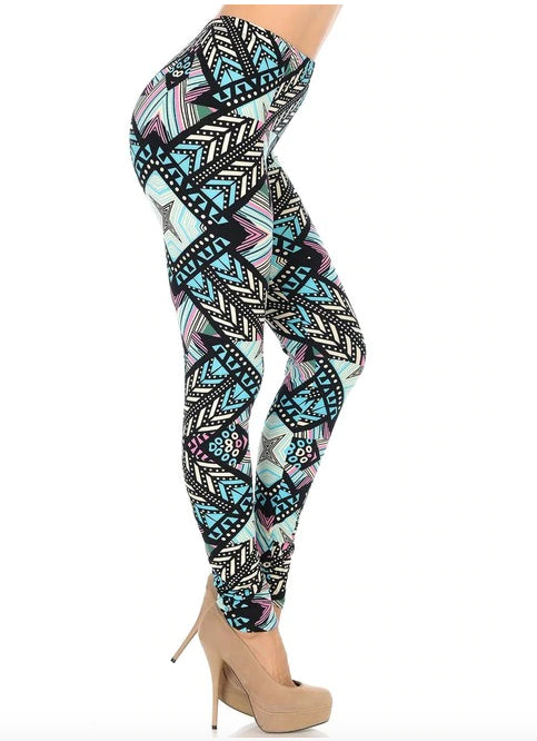 Melodic Emerald Tribal Super Soft Leggings