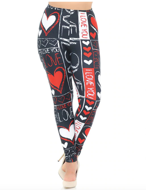 Heart and Love Milk Silk Leggings