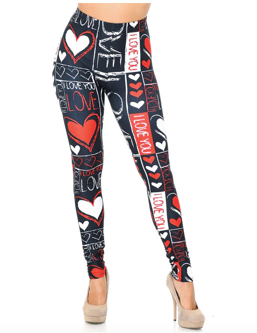 Heart and Love Milk Silk Leggings