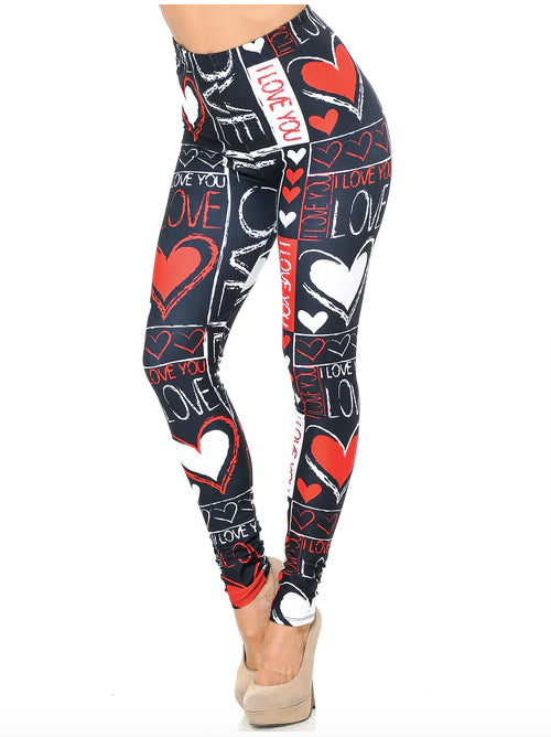 Heart and Love Milk Silk Leggings