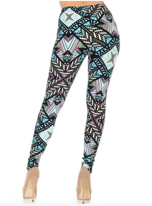 Melodic Emerald Tribal Super Soft Leggings