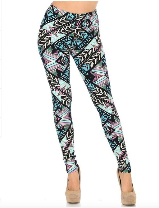 Melodic Emerald Tribal Super Soft Leggings