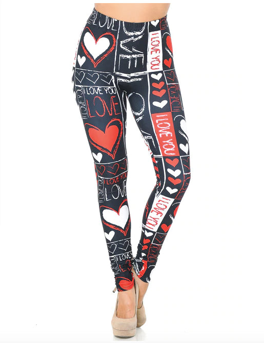 Heart and Love Milk Silk Leggings