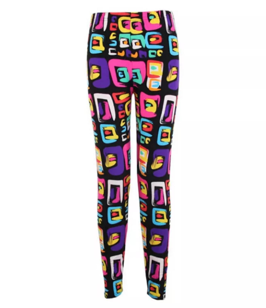 Colorful Blocks Buttery Soft Brushed Leggings