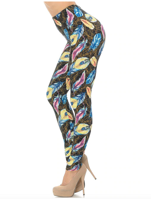 Feather Scribble Leggings