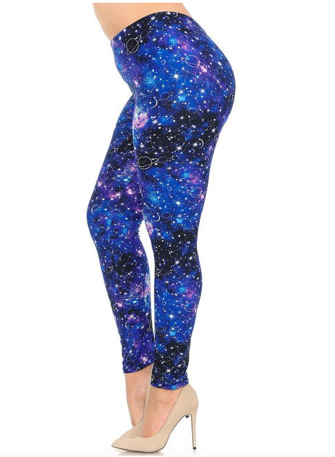 Astrological Blue Galaxy Buttery Soft Leggings