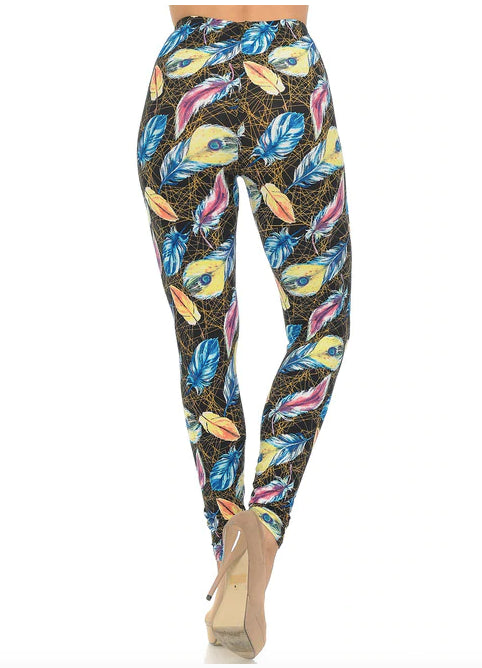 Feather Scribble Leggings