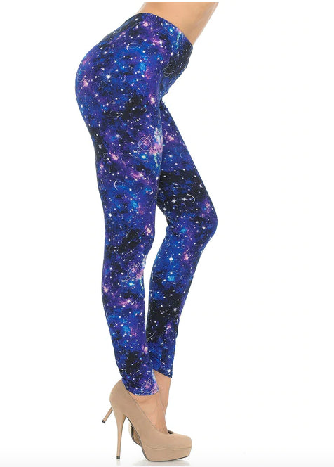 Astrological Blue Galaxy Buttery Soft Leggings