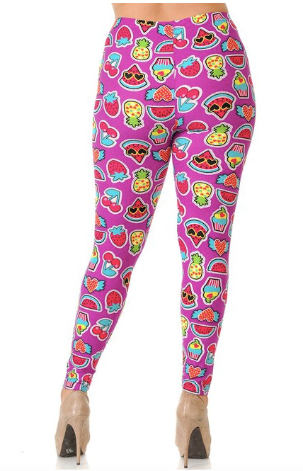 Soft Cartoon Fruit Super Soft Leggings