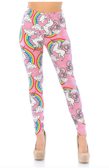 Pink Rainbow Unicorn Leggings