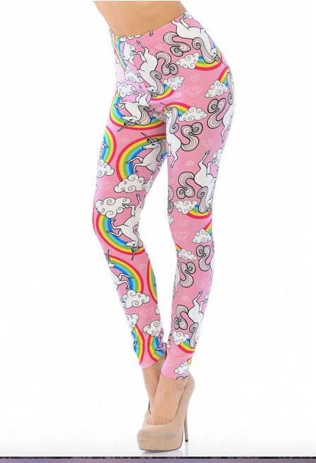 Pink Rainbow Unicorn Leggings