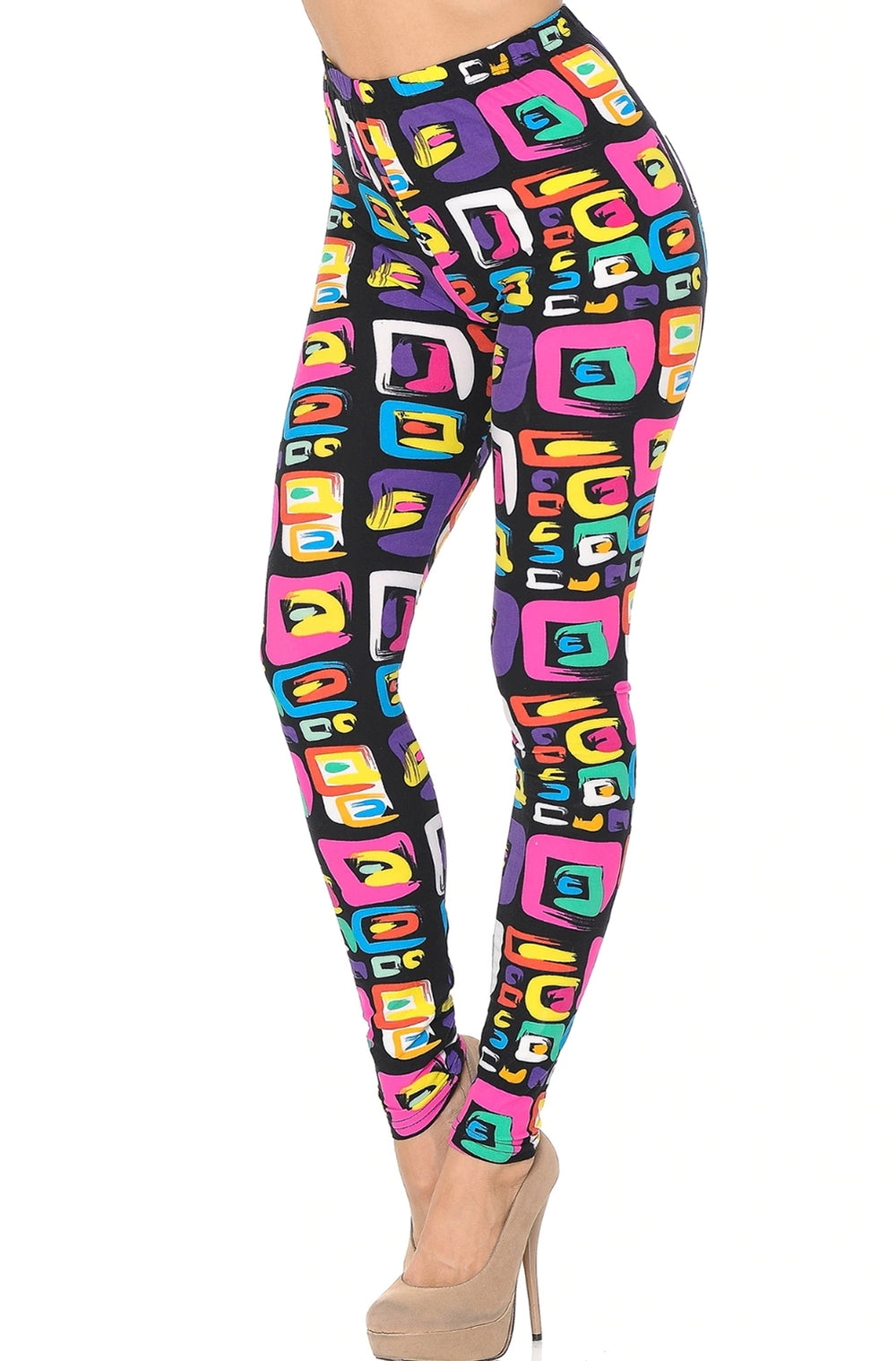 Colorful Blocks Buttery Soft Brushed Leggings