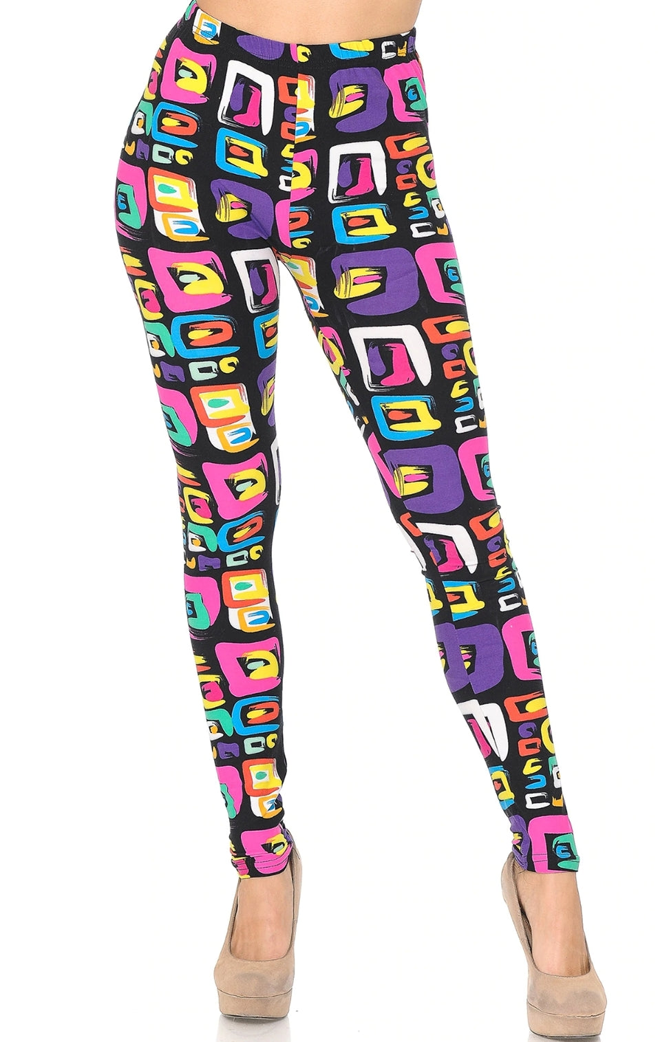 Colorful Blocks Buttery Soft Brushed Leggings