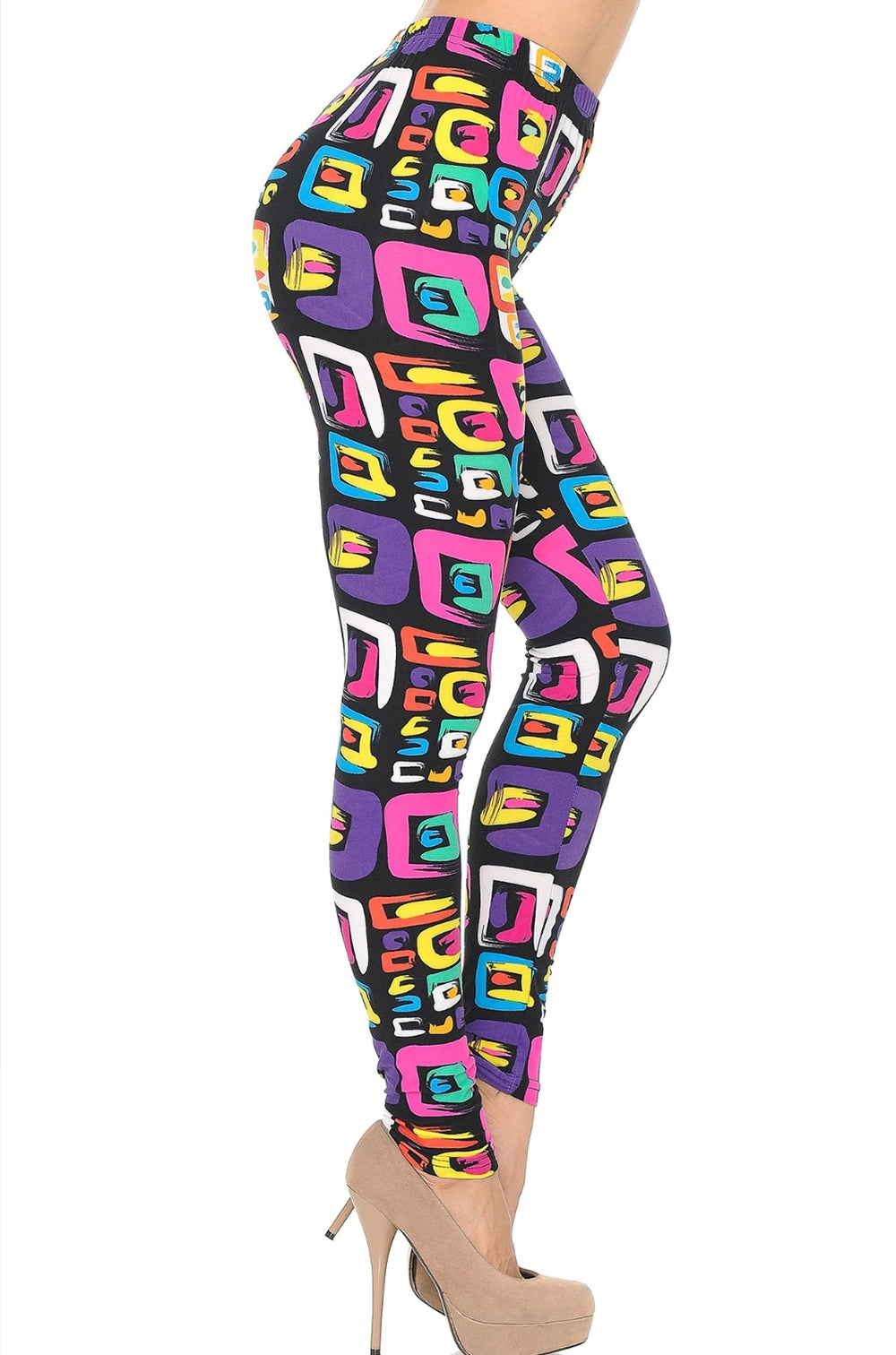 Colorful Blocks Buttery Soft Brushed Leggings