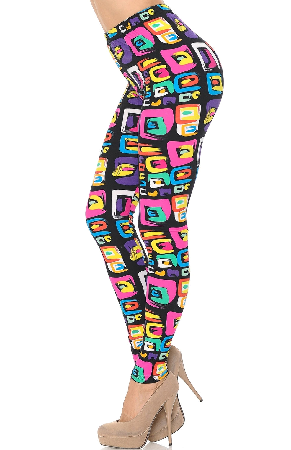 Colorful Blocks Buttery Soft Brushed Leggings