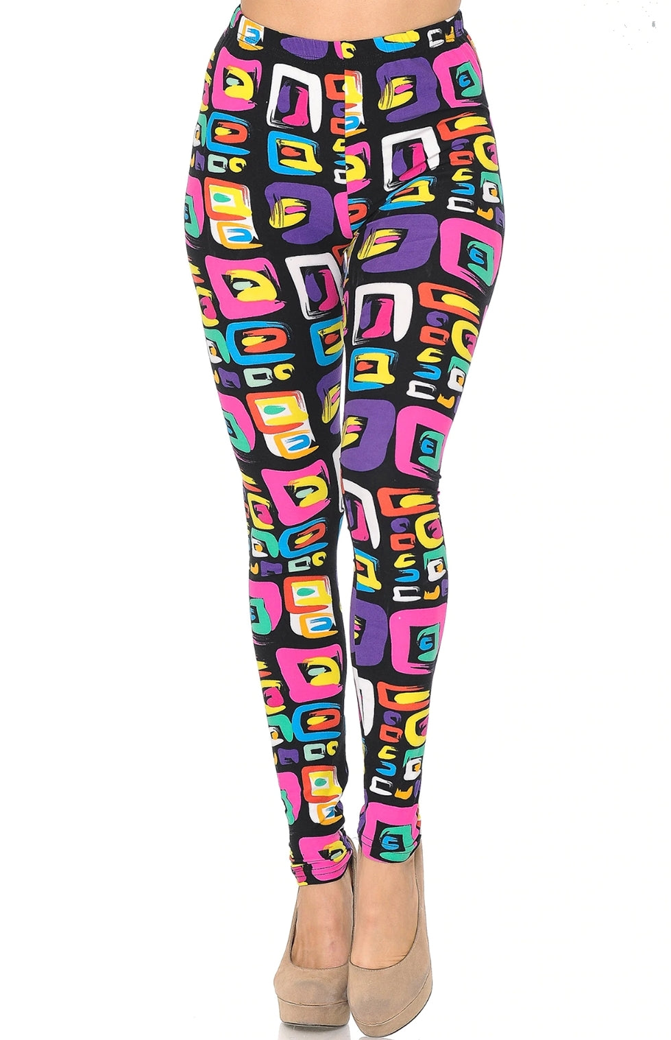 Colorful Blocks Buttery Soft Brushed Leggings
