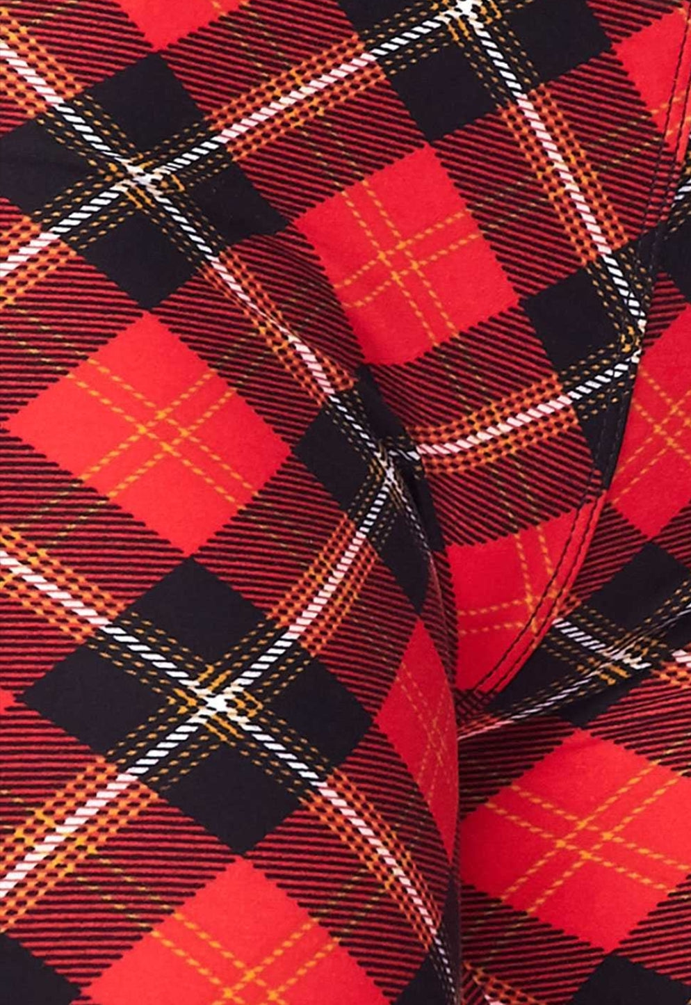 Buttery Soft Classic Red Plaid Leggings