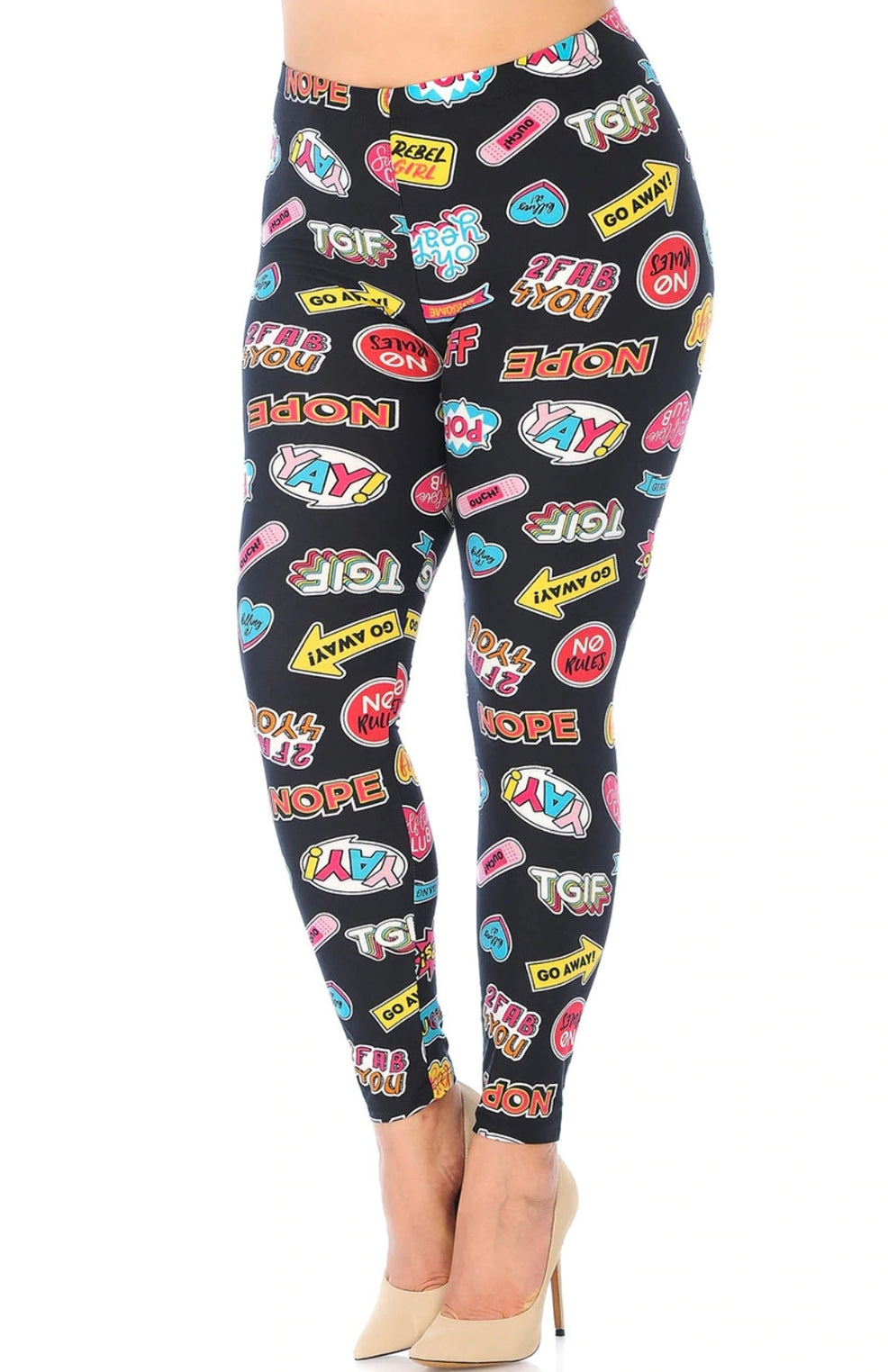 Soft Sassy Stickers Leggings