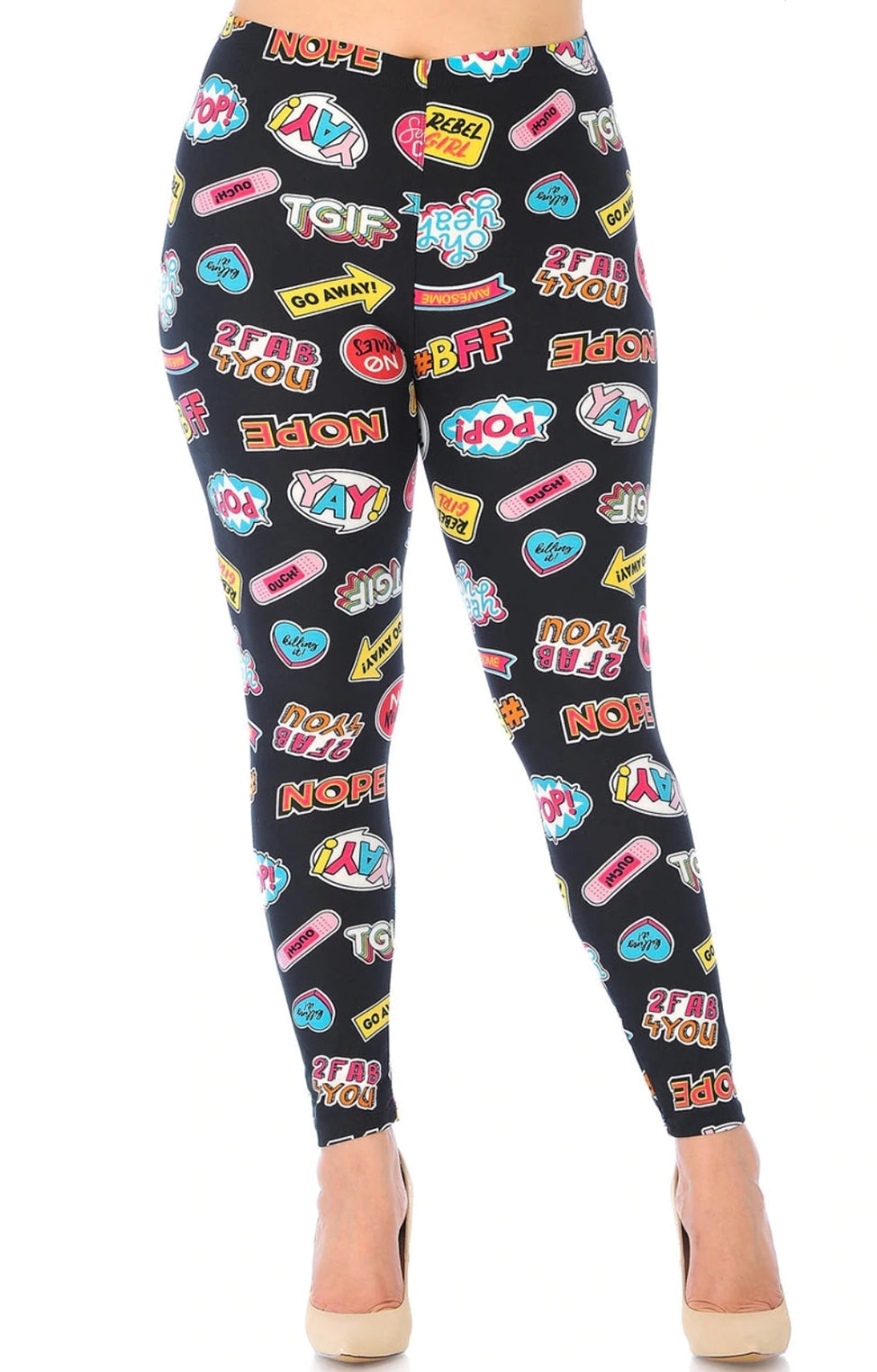 Soft Sassy Stickers Leggings