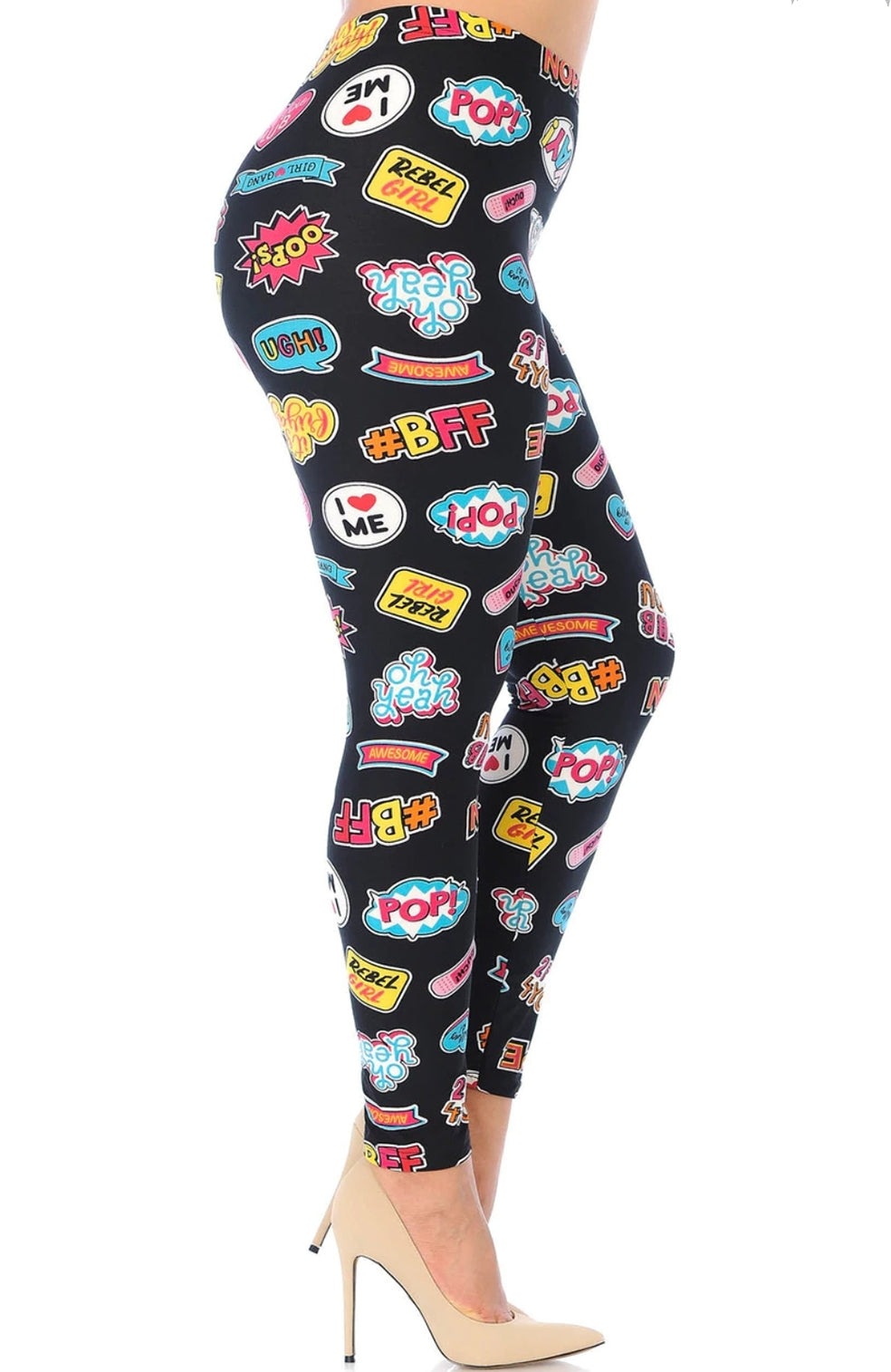 Soft Sassy Stickers Leggings