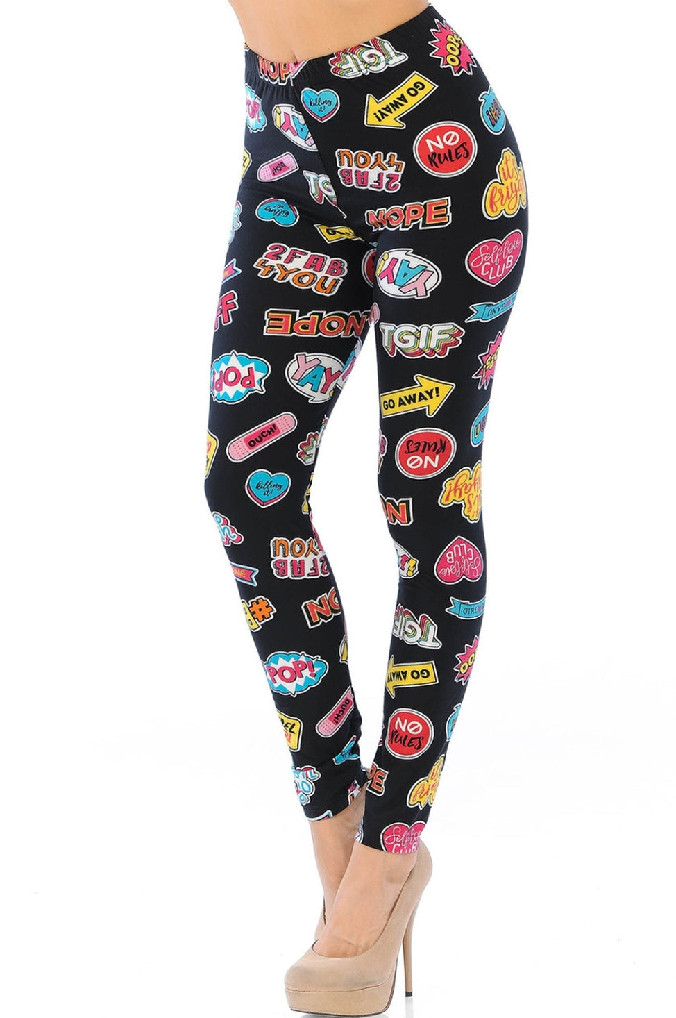 Soft Sassy Stickers Leggings