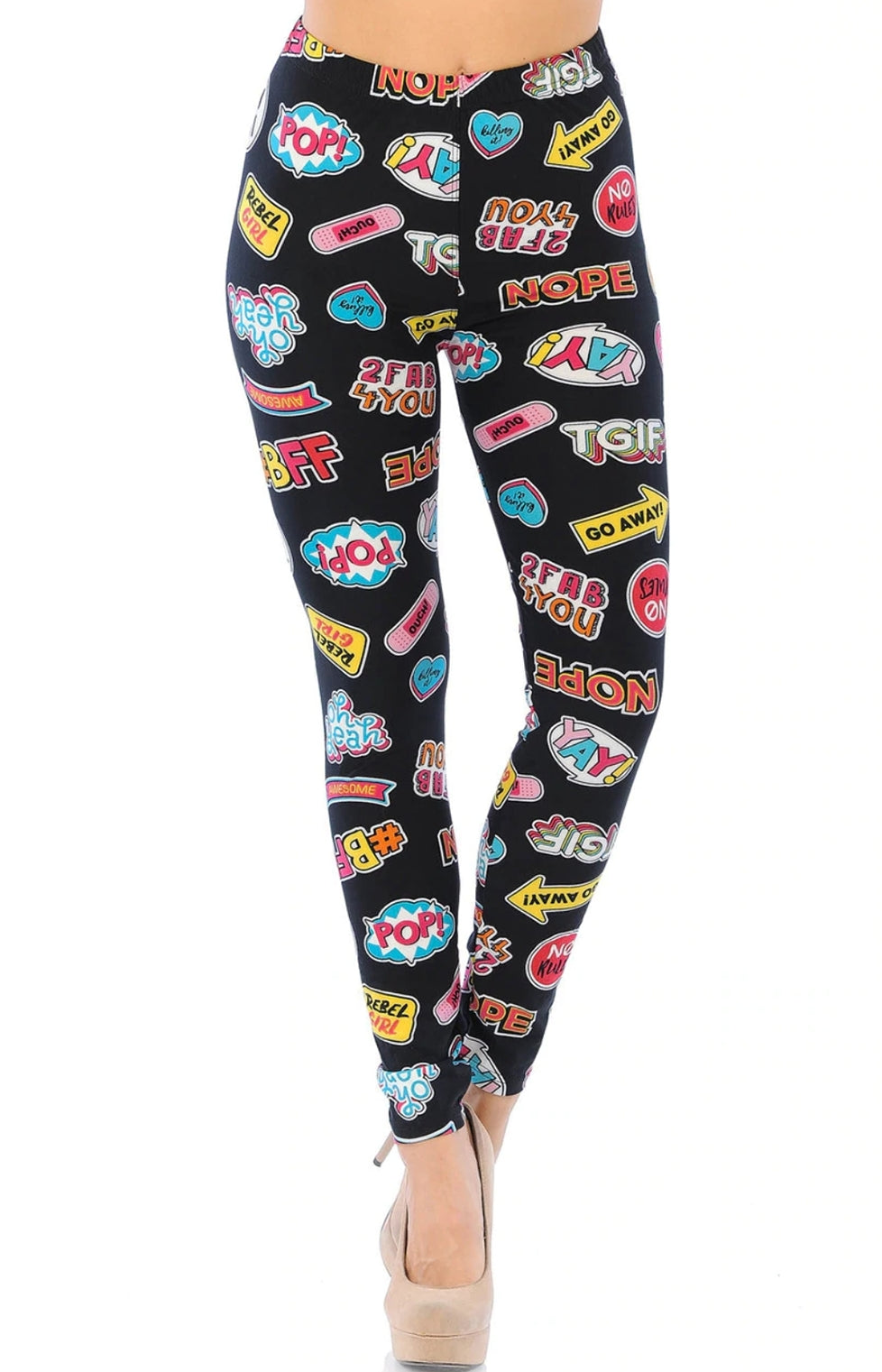 Soft Sassy Stickers Leggings