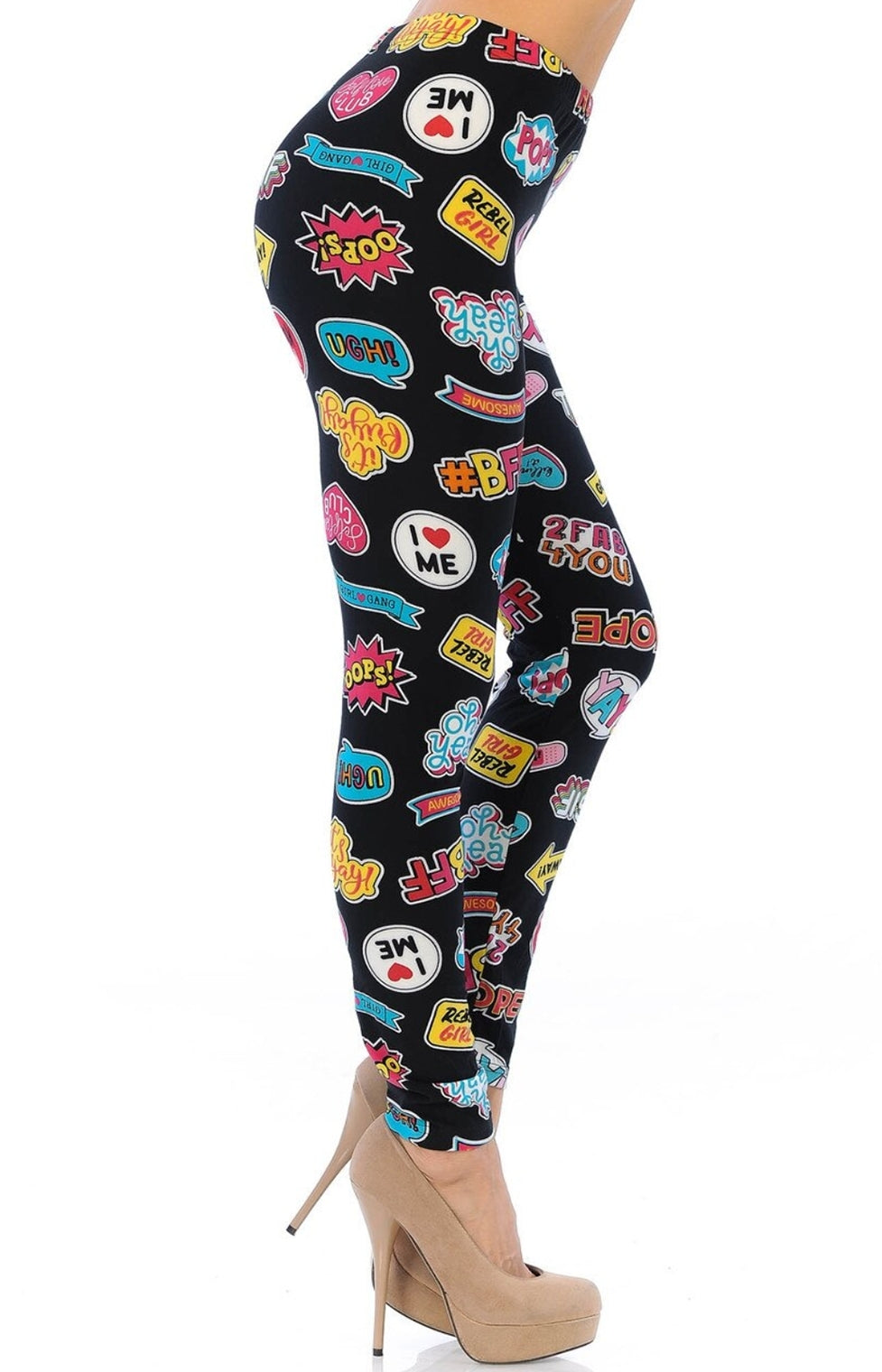 Soft Sassy Stickers Leggings