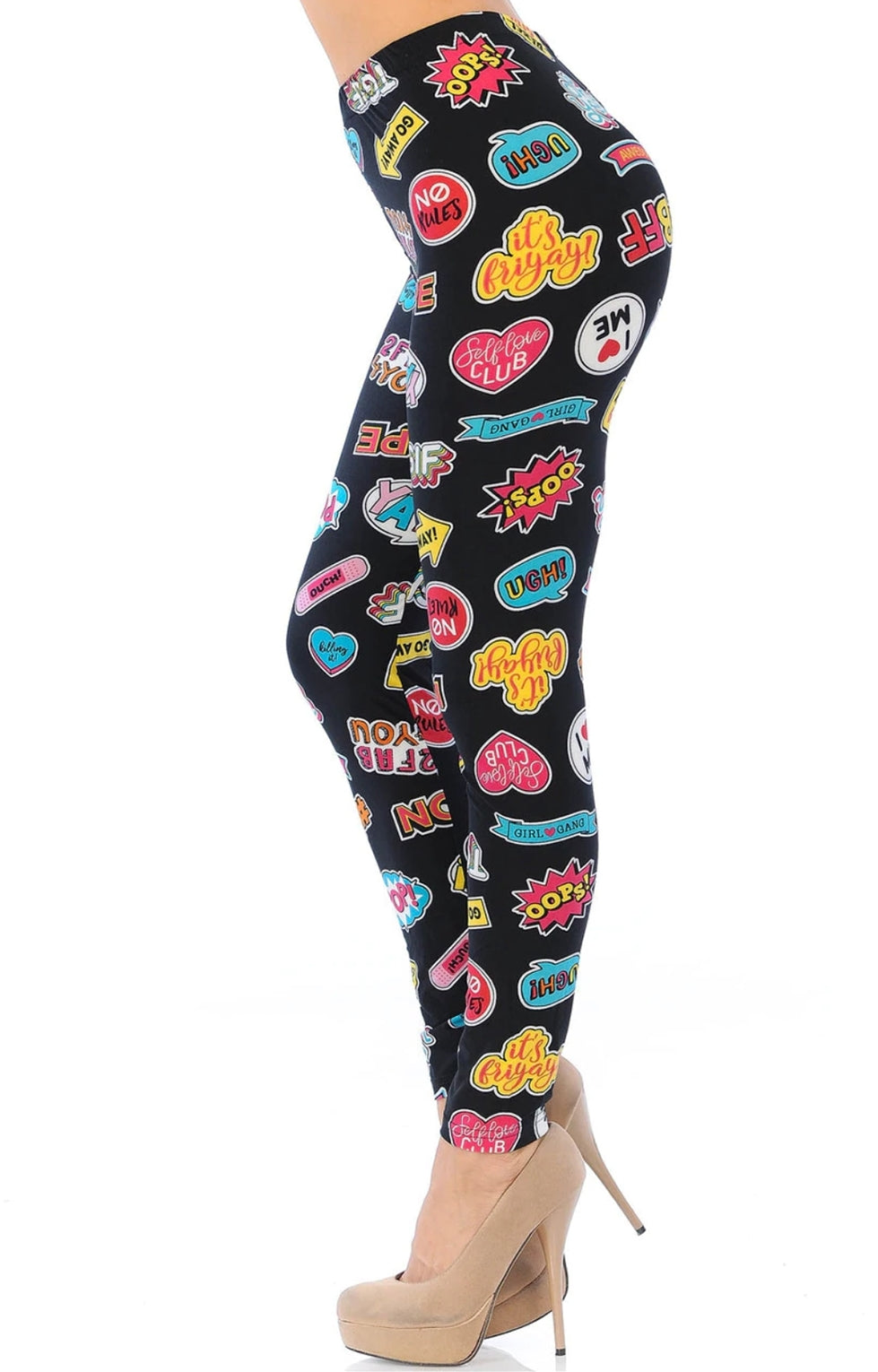 Soft Sassy Stickers Leggings