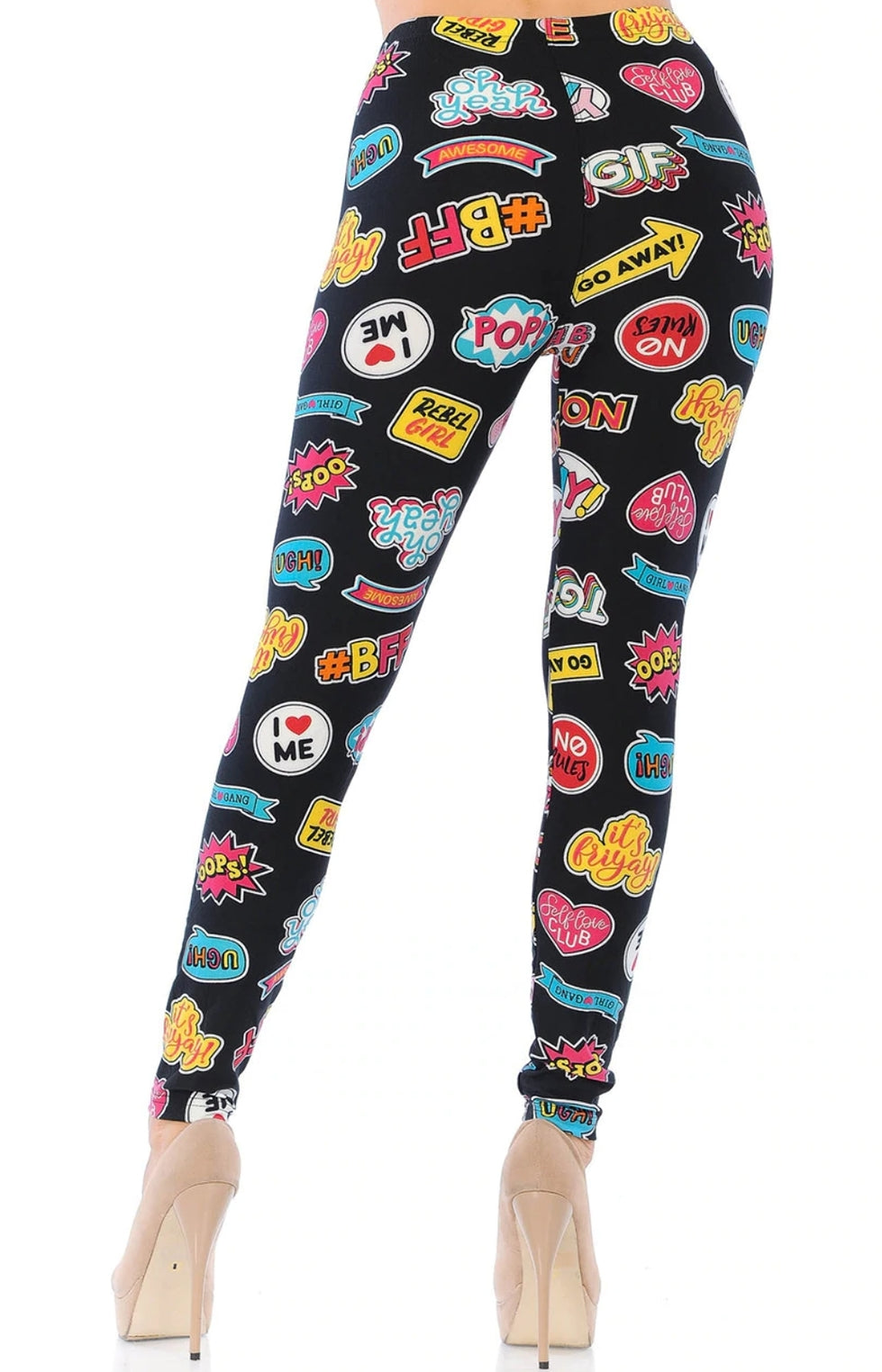 Soft Sassy Stickers Leggings