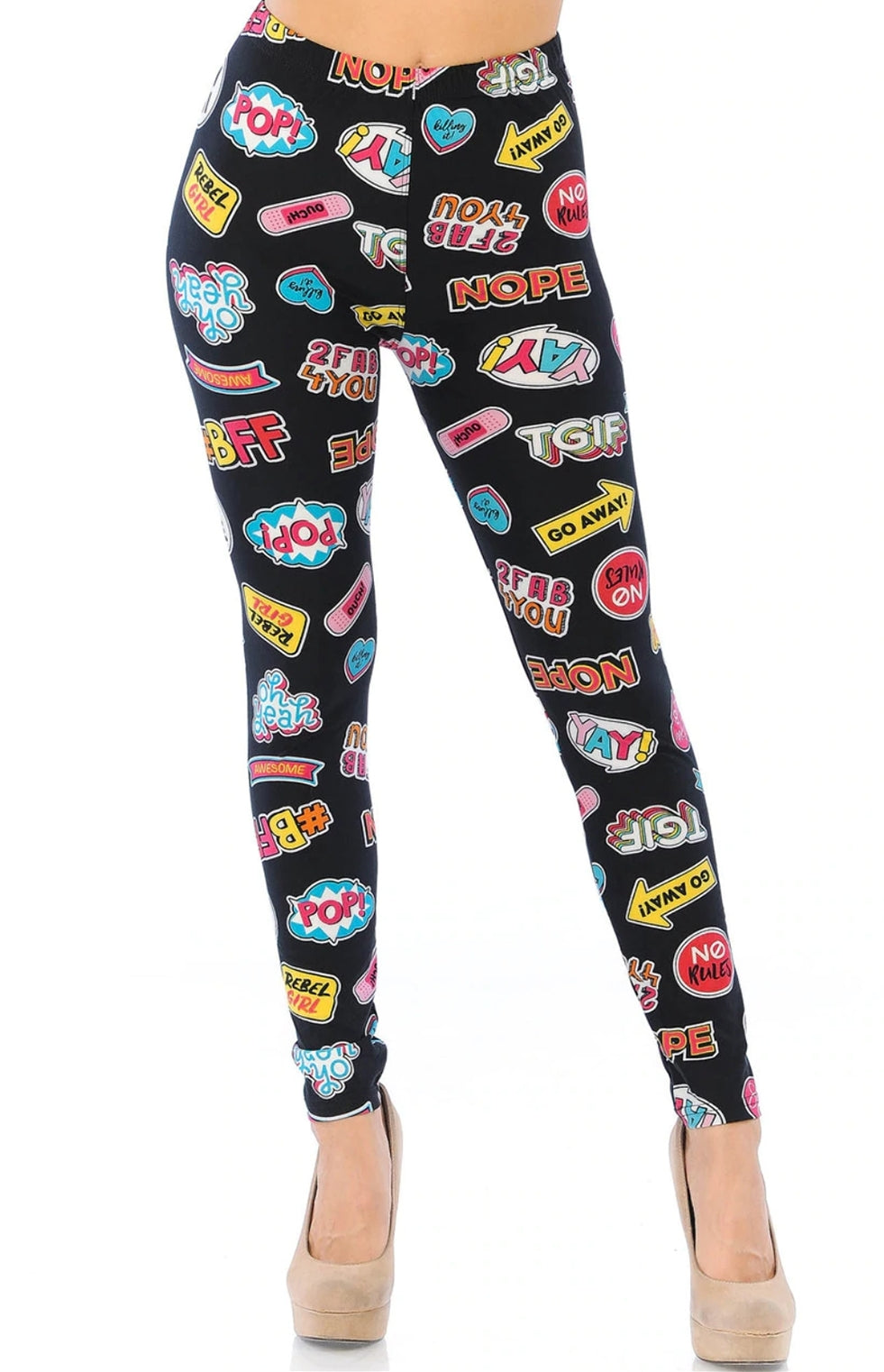 Soft Sassy Stickers Leggings