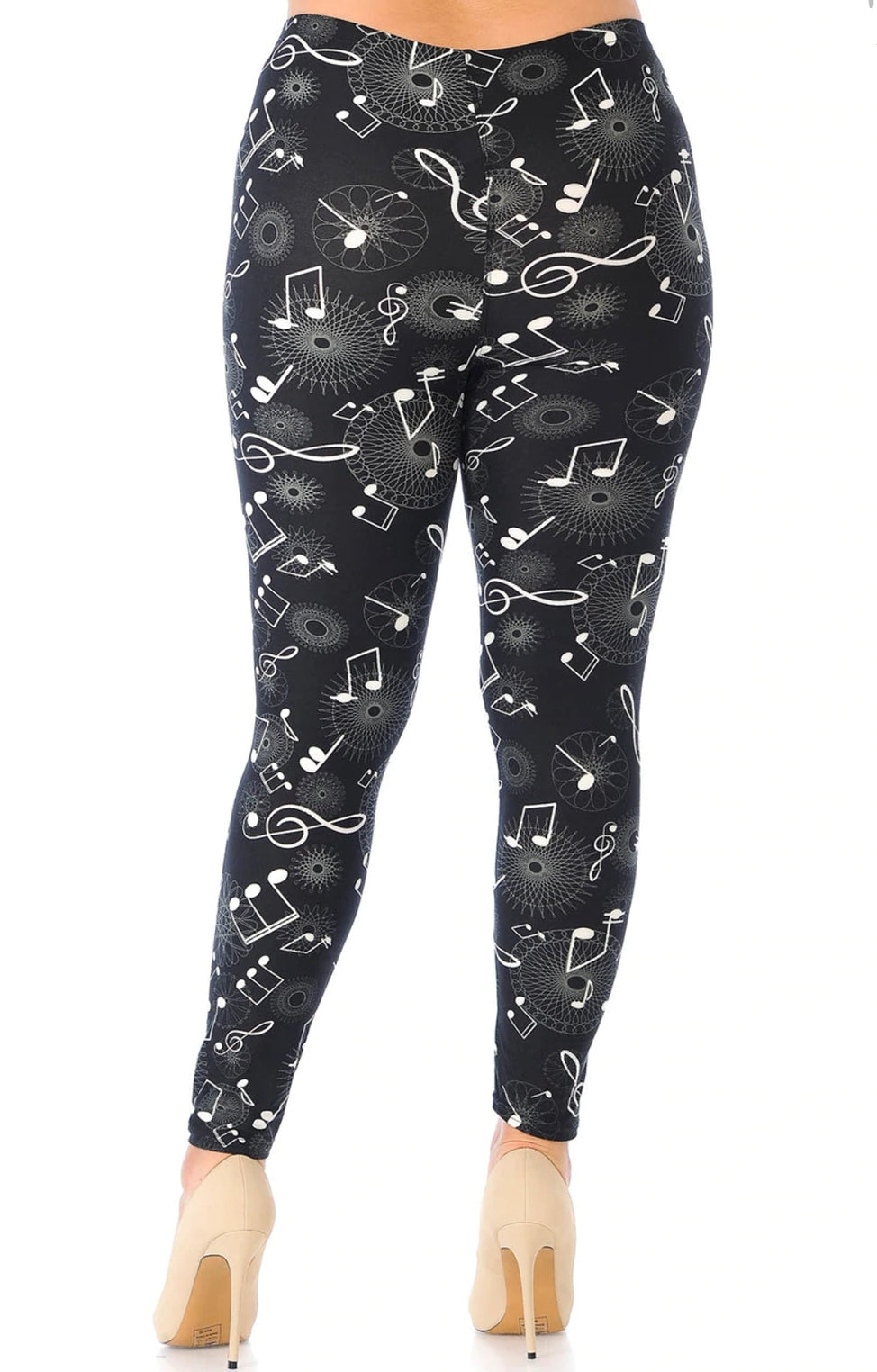 Musical Note Geometry Super Soft Leggings