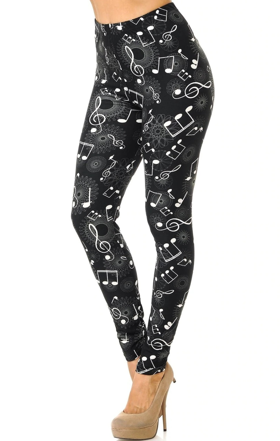 Musical Note Geometry Super Soft Leggings