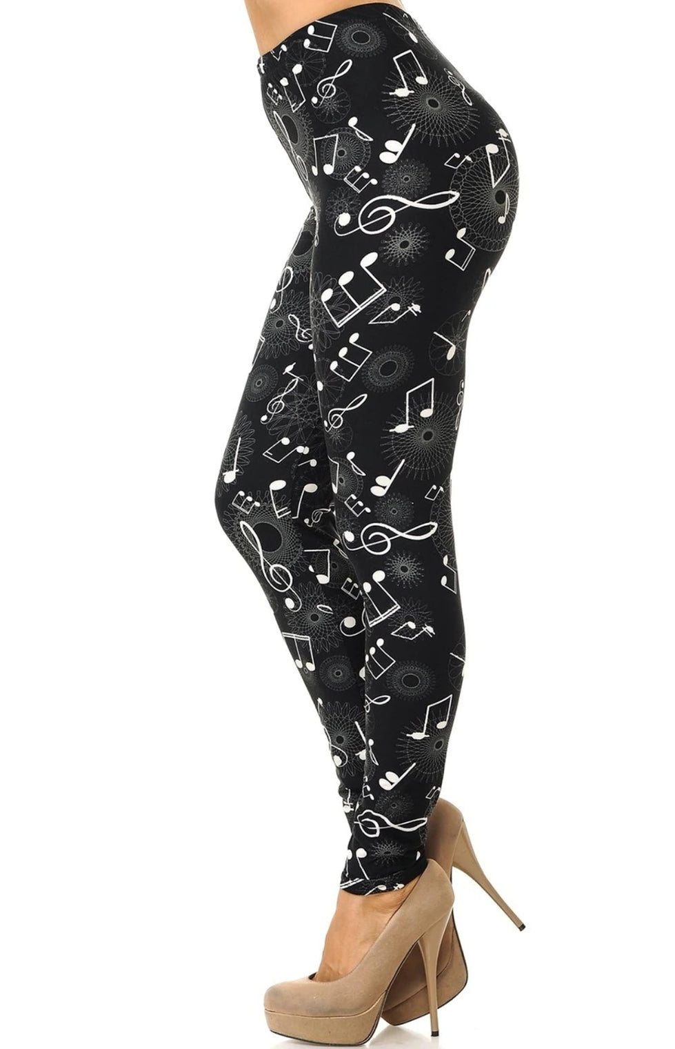 Musical Note Geometry Super Soft Leggings