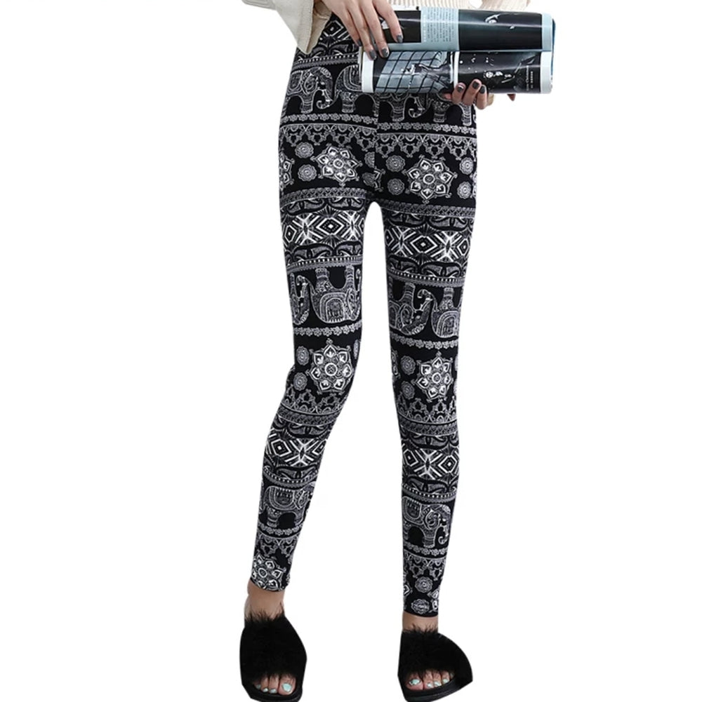 Black and White Elephant Super Soft Leggings