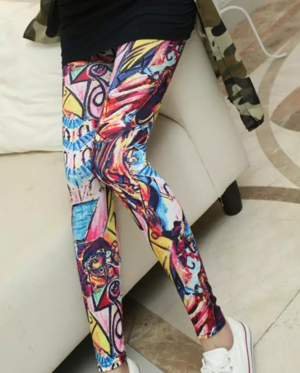 Colorful Abstract Printed Leggings