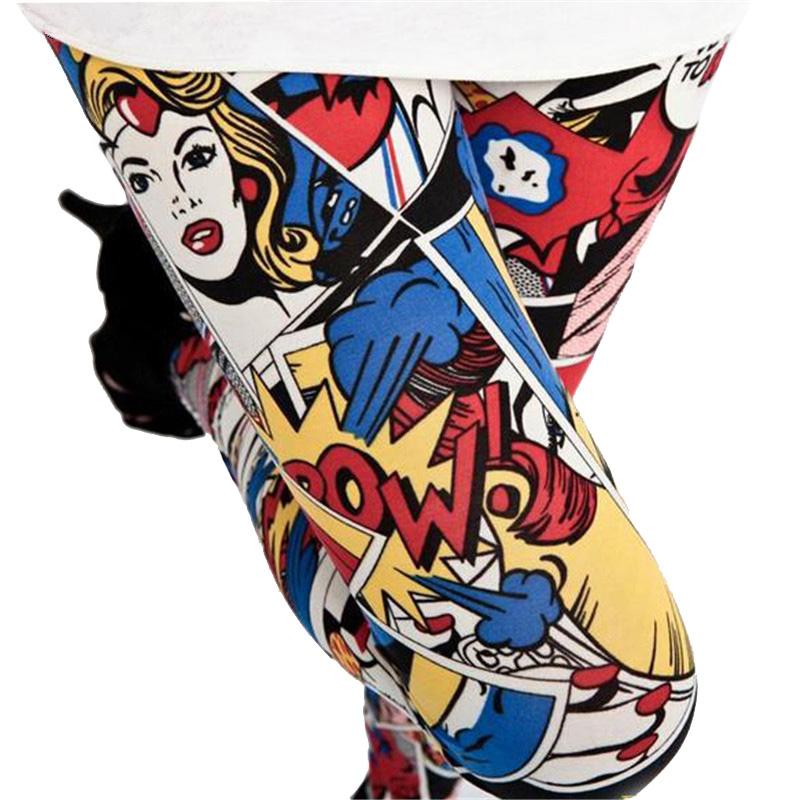 Cute Comic Book Milk Silk Leggings