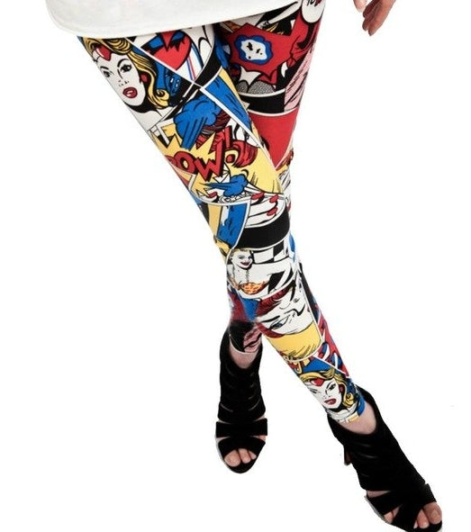 Cute Comic Book Milk Silk Leggings