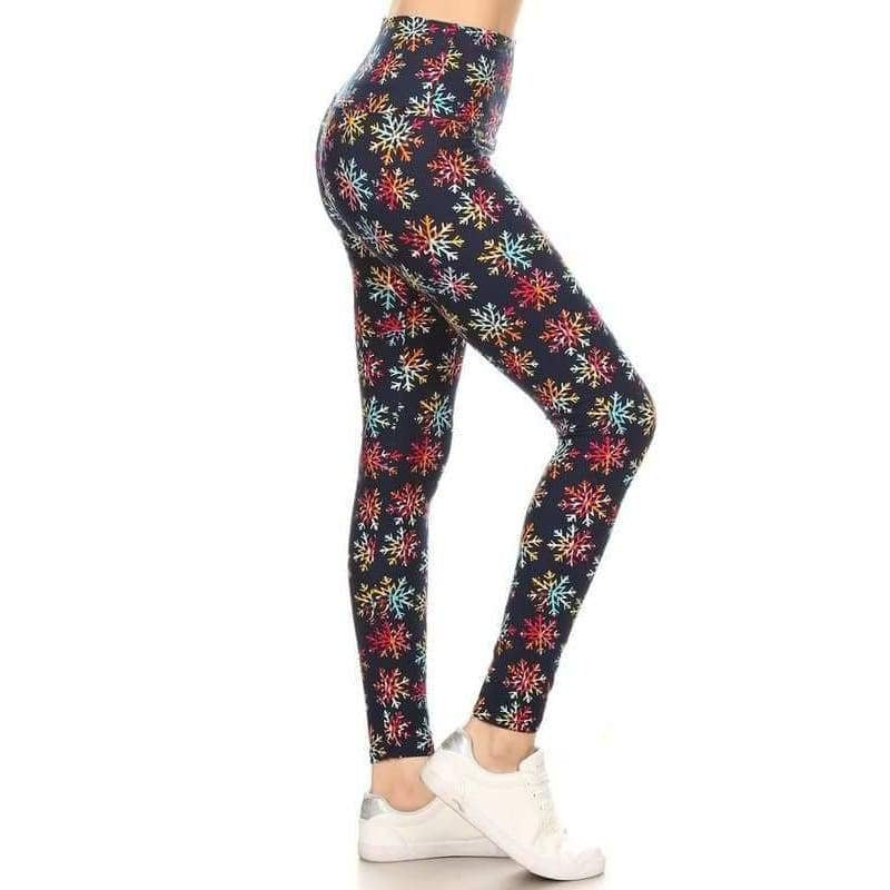 Pretty Colorful Snowflake Buttery Soft Leggings