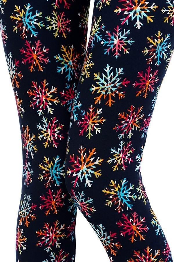 Pretty Colorful Snowflake Buttery Soft Leggings