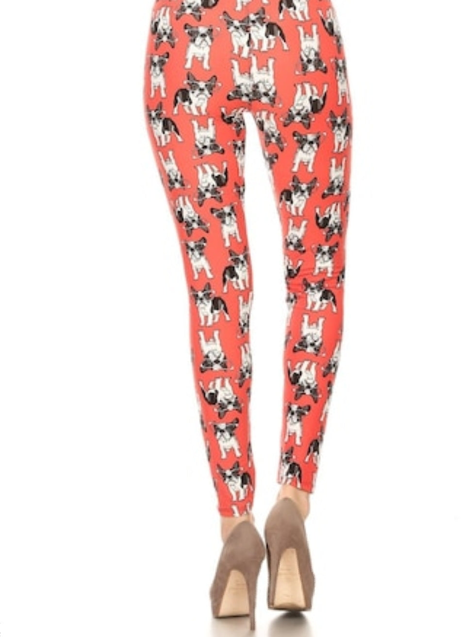 Coral Bulldog Buttery Soft Brushed Leggings