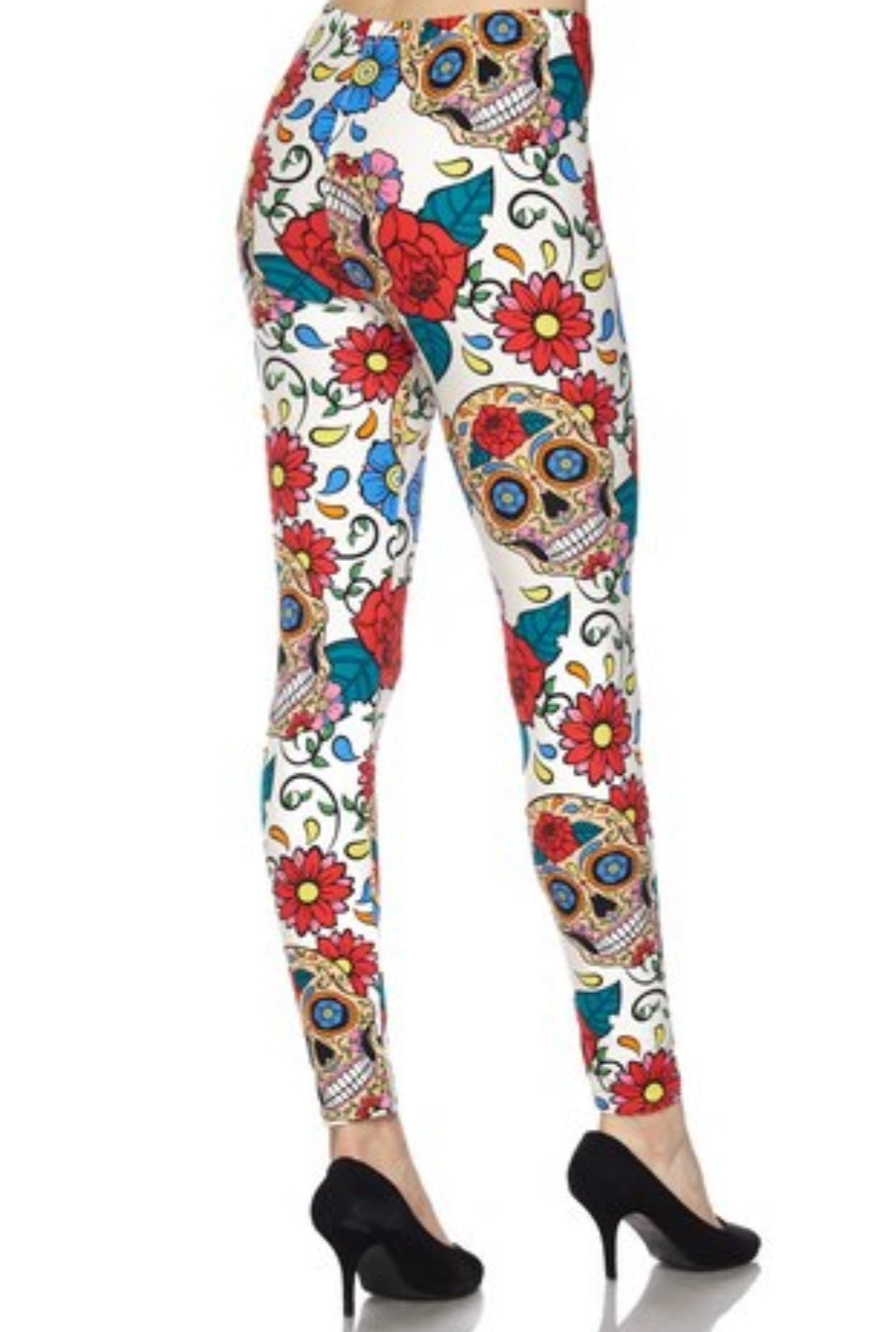 Dreamy Sugar Skulls Buttery Soft Brushed Leggings