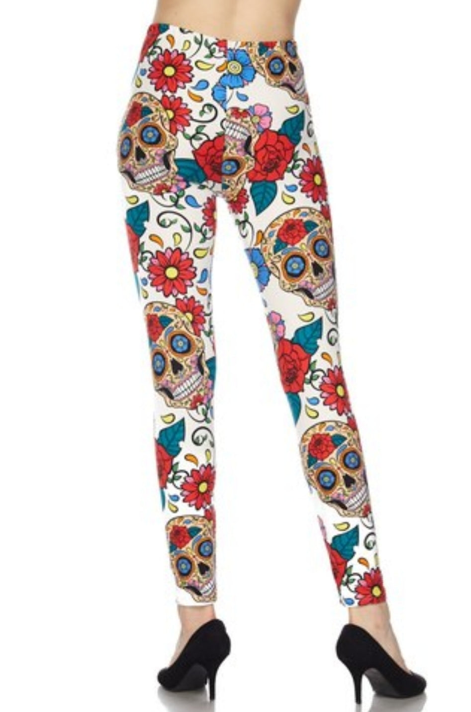 Dreamy Sugar Skulls Buttery Soft Brushed Leggings